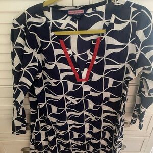 Vineyard Vines Navy and White Swim Coverup